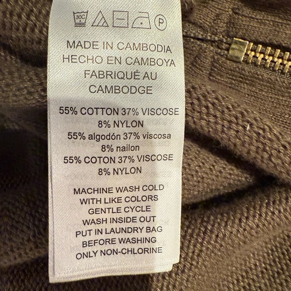 Michael Kors Olive Knit Sweater  with Gold Accent - Picture 7 of 7